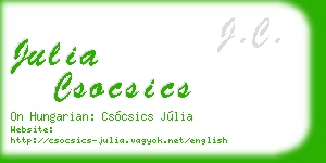 julia csocsics business card